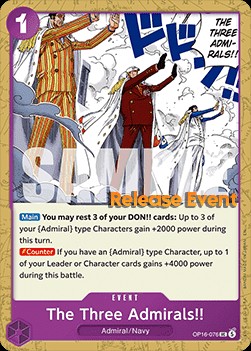 The Three Admirals!! (Pre-Release Stamp)