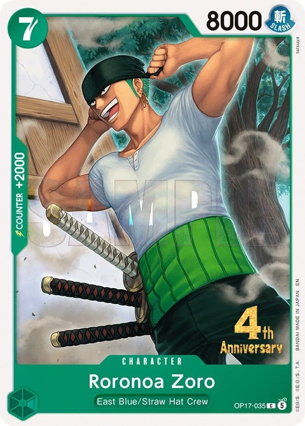 Roronoa Zoro (4th Anniversary Stamp)