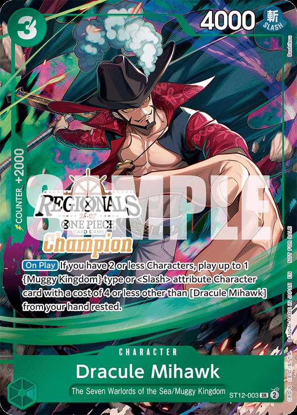 Dracule Mihawk (Regional Card Set 26-27 Vol.1 | Champion)